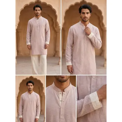 Desert Sand Linen Short Panjabi/Kurta